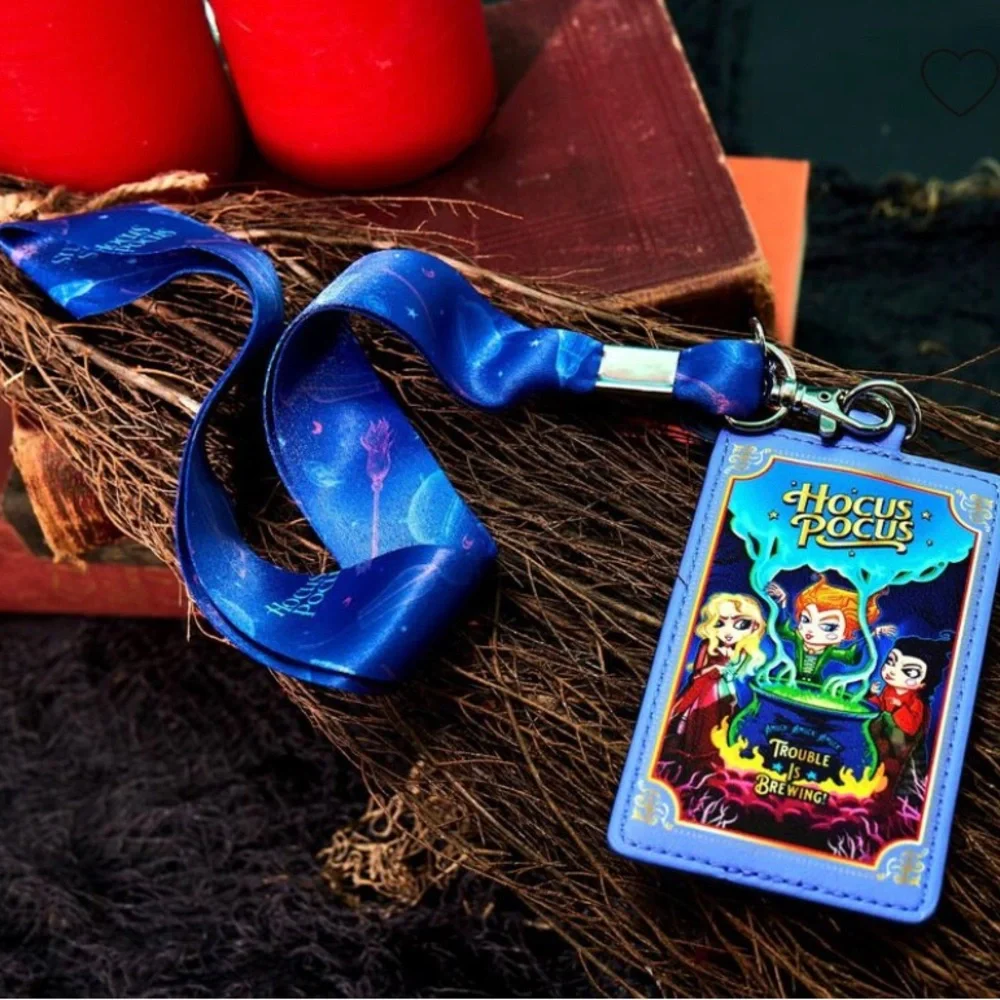 LOUNGEFLY Disney Hocus Pocus Sanderson Sisters Lanyard with VL Card Holder 🆕 - Picture 3 of 7